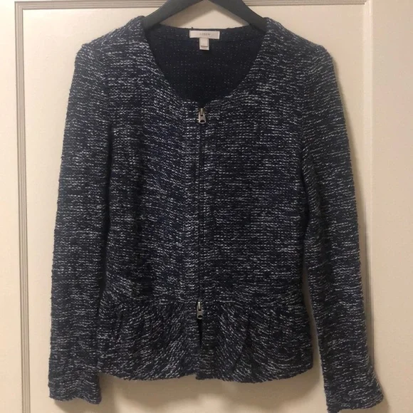 J Crew Peplum Tweed Jacket (size S) - Picture 3 of 5